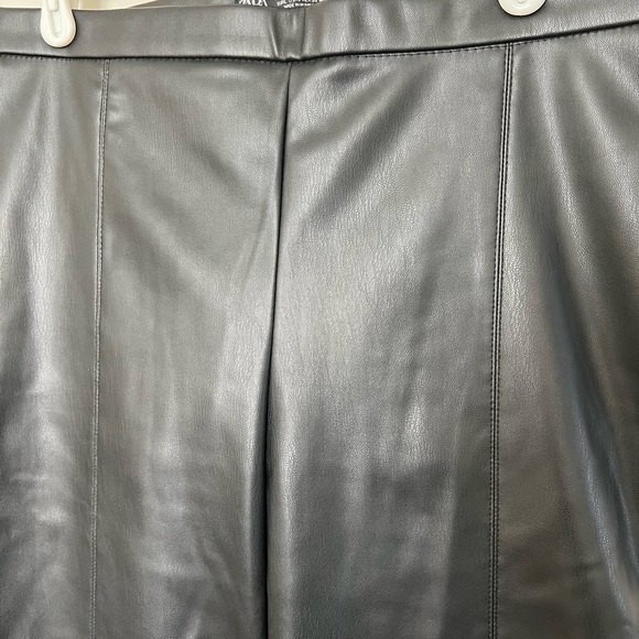 Zara Faux Leather Side Zip Pants - Picture 6 of 9